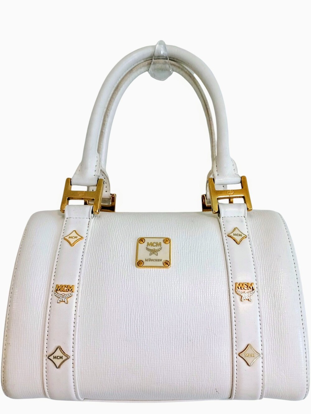MCM Small Saffiano Leather Boston Bag - Picture 16 of 16